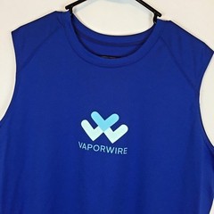 Badger Sport Mens Pullover T-Shirt Size Large VaporWire Sleeveless Blue