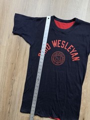 50s VINTAGE Ohio Wesleyan Reversible Double Faced T-Shirt Size Medium Cotton