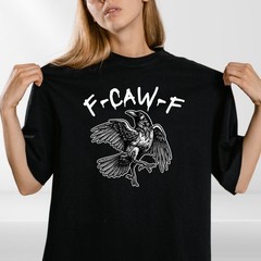 Black Crow FCAWF F-Caw-F Funny Gothic Crow Dance Meme T-Shirt