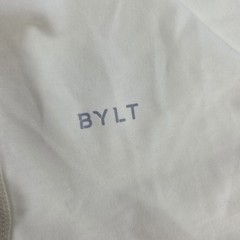 BYLT Premium Basics Men’s XL Drop Cut Lux Shirt Long Sleeve Henley Off White NWT
