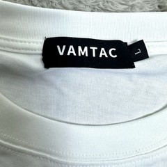 VAMTAC Mens Large White Social Graphic Tee Oversized 100% Cotton New Stitch Flaw