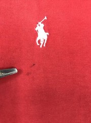 Polo Mens Graphic T-Shirt Red Big Logo Sz XXL Casual Pullover W/Stains See Pics