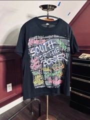 SOUTH OF THE BORDER 90s single stitch t-shirt Screen Stars black graffiti Large