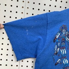 Vintage 90s Indian Dream Catcher Shirt Blue Men Medium Beaded 19×27