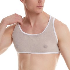 Men’s Workout Vest Mesh Muscle Tank Top Sleeveless Crop Tops Tee U Neck