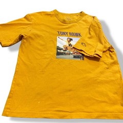 GU Uniqlo Tony Hawk T Shirt Unisex M Yellow Graphic Birdhouse Skateboard VTG