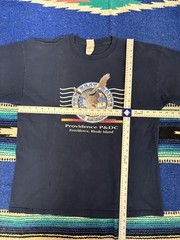 Vintage USPS Providence P&DC Shirt Mens XL Blue Postal Eagle Flag Gildan 2003