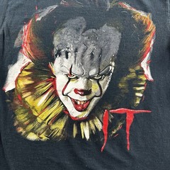 Pennywise It Movie Promo T Shirt Mens Small Black Big Graphic Horror Scary