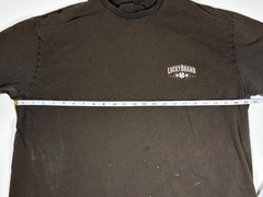 Lucky Brand T Shirt Men No Tag Brown Graphic Print Americana Distressed Workwear