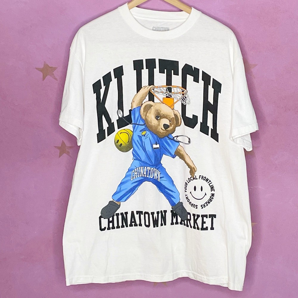 Chinatown Market Smiley Bear Basketball KLUTCH T-Shirt Men’s Size XL X-Large