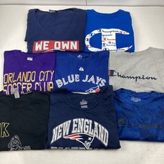 Wholesale Lot of 16 Mixed Theme Long/Short Sleeve T-Shirts Sizes in Desc