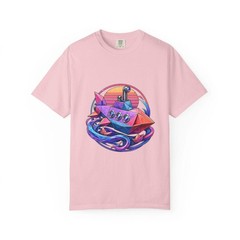 Vaporwave Origami Submarine T-Shirt Graphic
