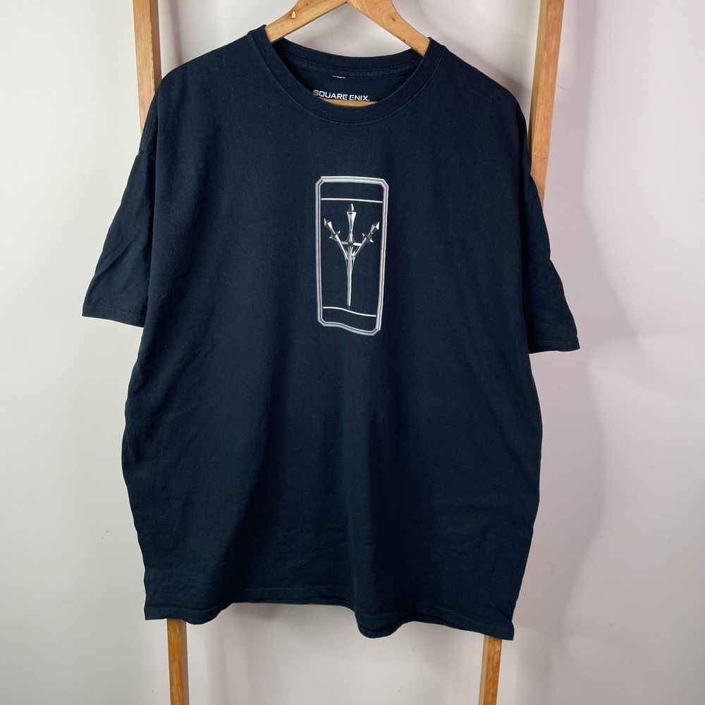 Square Enix Final Fantasy XV Shirt Mens 2XL Black Graphic Print Short Sleeve
