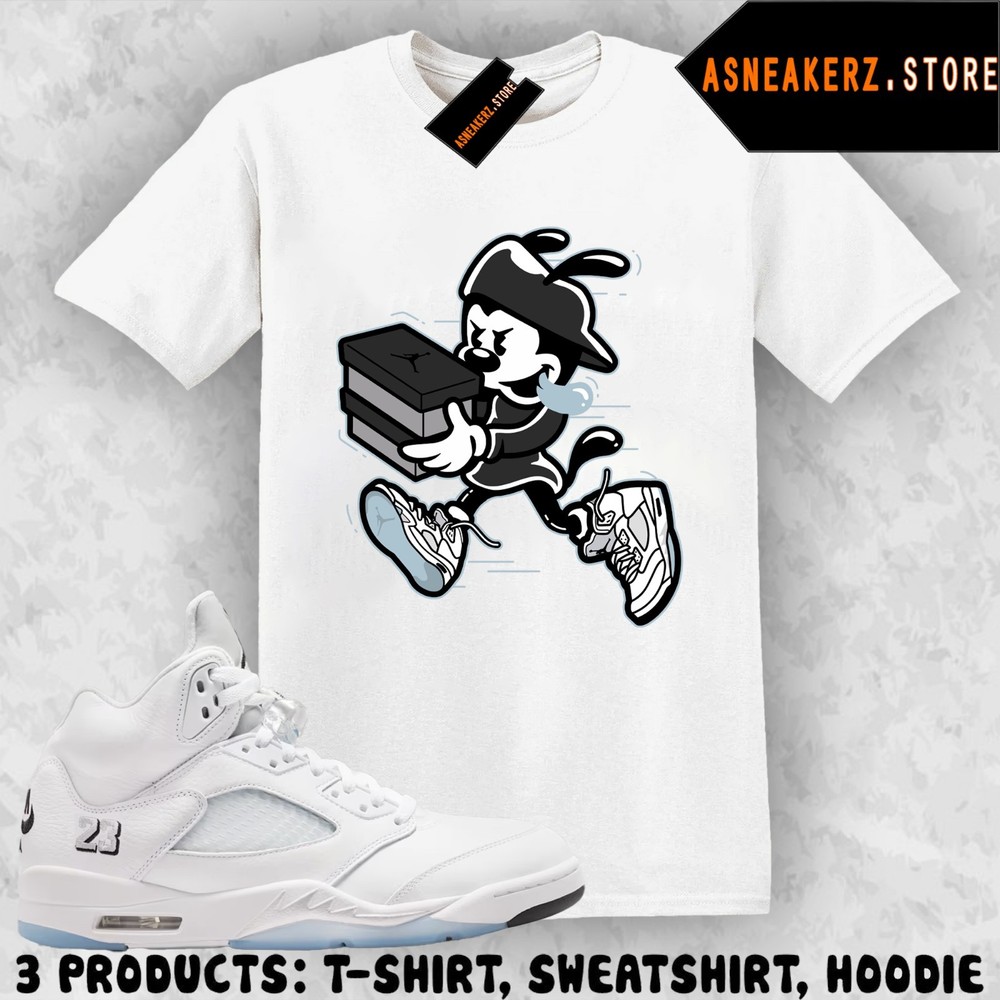 Shirt Matching AJ 5 White Metallic 2026 To Match Sneaker Double Up Wakko T-Shirt