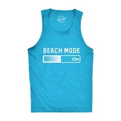 Mens Beach Mode Fitness Tank Funny Vacation Holiday Travel Summer Graphic