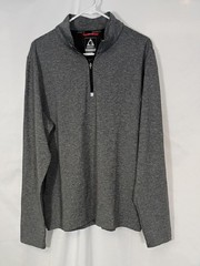 EUC Gerry Heather Gray Quarter Zip Pullover Mens Size Large Athleisure Winter