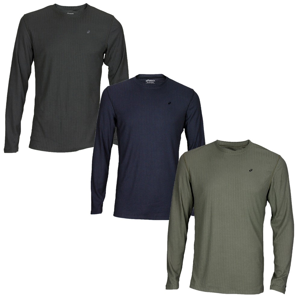 ASICS Men’s Rib I Tech Long Sleeve Shirt Ribbed Top Shirts – Color Options