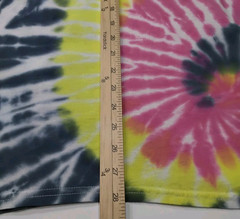New Tie Dye Men’s T-Shirt Pink Yellow Adult Large Multicolor Summer Spiral Swirl