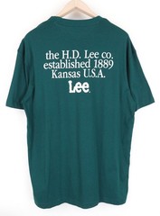 Lee Herren T-Shirt Grün 100% Baumwolle Kurzarm Rundhals Pull On M