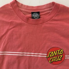 Santa Cruz Tshirt Size Large Distressed Double Sided Big Logo On Back