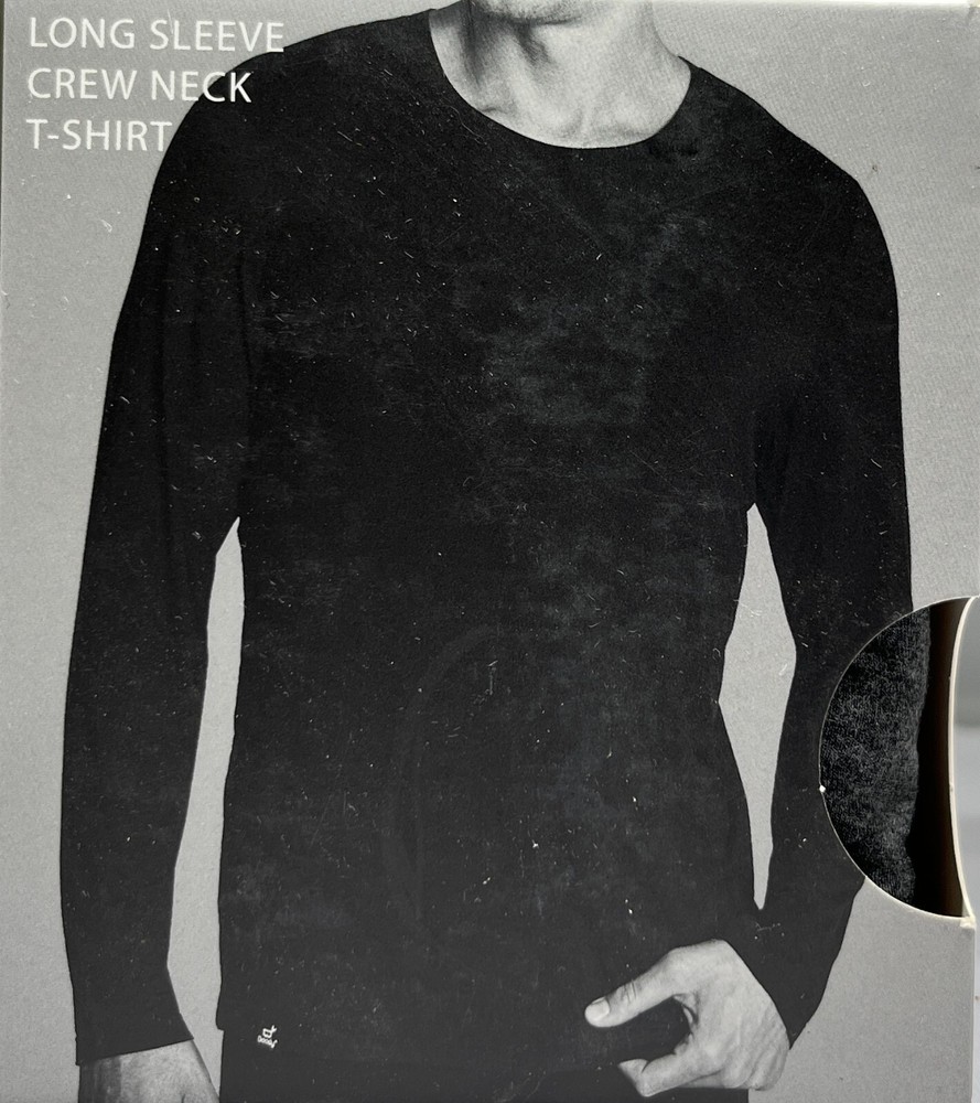 Boody EcoWear Men’s Long Sleeve Crew Neck T-Shirt-Color: DARK MARL – Choose Size
