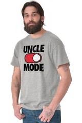 Uncle Mode Funny Funcle Birthday Fathers Day Mens Casual Crewneck T Shirts Tees