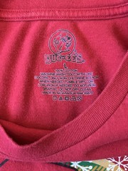 BUC-EE’S CHRISTMAS 2023 Americana Tee Shirt Red Sz Lg Holiday Festive Beaver