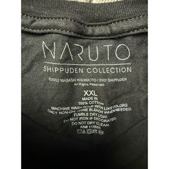 Naruto Shippuden Kakashi Hatake Graphic T-Shirt Mens XXL Black Anime Tee 20