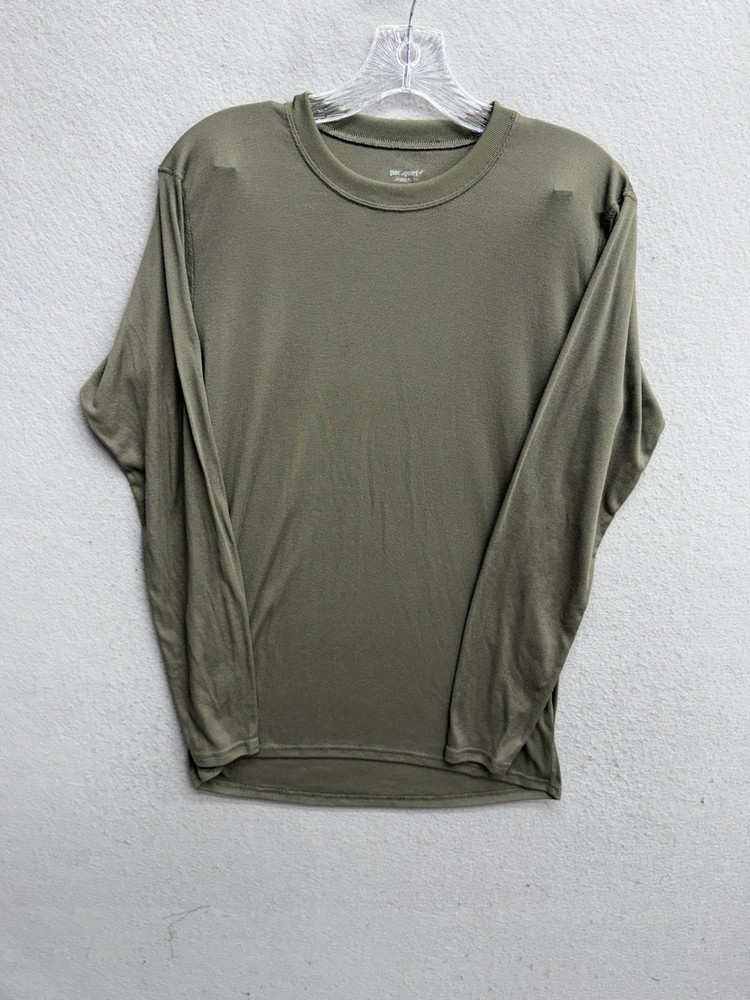 Patagonia Shirt Mens M Green Pullover Base Layer Hiking Breathable Long Sleeve