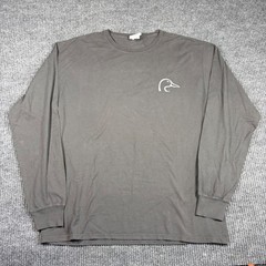Ducks Unlimited Shirt Men’s L ComfortWash Long Sleeve Gray Camo Graphic Tee