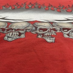 Vintage 90s JNCO Flame Skull Shirt Sz XXL Wrap Around All Over AOP SKATE Grunge
