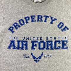 United States Air Force Shirt Adult Small Gray Blue Graphic Tee Double Sided