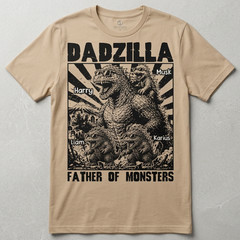Personalize Dadzilla Father of Monsters Shirt, Father’s Day Custom Name Shirt