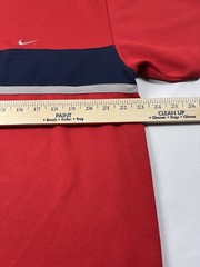Nike XXL Swoosh Red Blue White Striped Polyester Breathable Quick Dry Tshirt