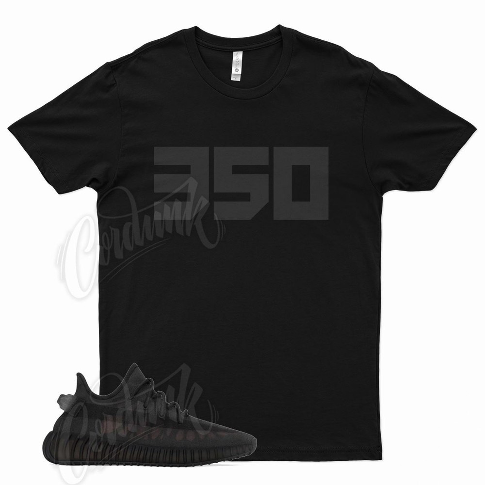 Black 350 Shirt for YZ Boost 350 V2 Mono Cinder Dark Slate Triple Black