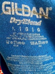 Gildan Dry-Blend Skull and Crossbones T- Shirt Men’s L Royal Blue Casual