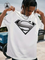 JUSTICE LEAGUE superman logo funny Graphic plus size Men’s T-Shirt, Colorful c