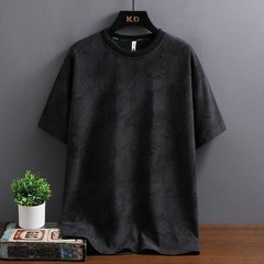 Men Luxury Fashion Trend Distressed Ripped Hole Casual Summer Streetwear T-Shirt