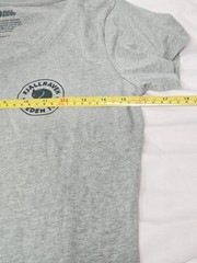 Fjallraven Womens Sz M Logo T-Shirt Grey Hiking Outdoor Lightweight Cotton Blend