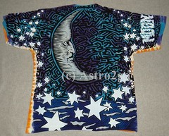 SUN MOON–Liquid Blue 2 sided Day Night Space Astronomy Science T shirt S-7XL