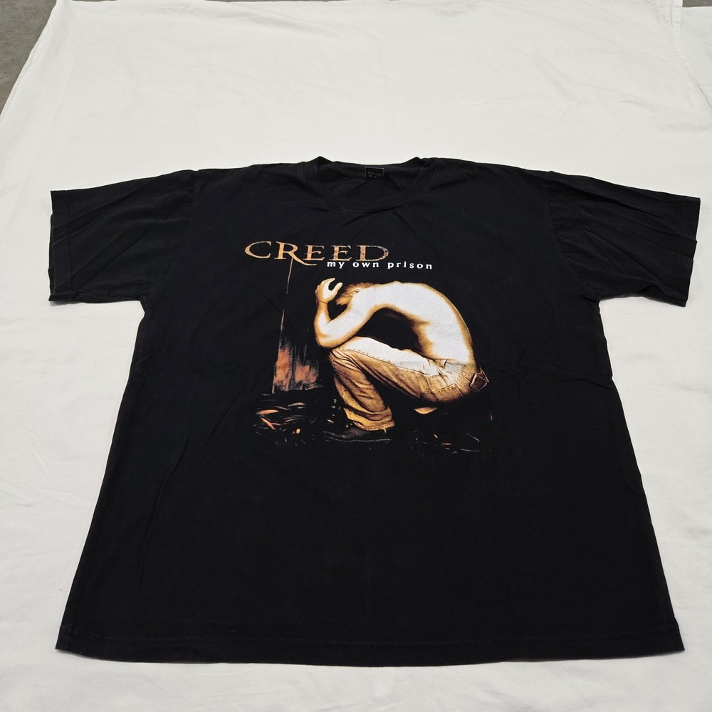 Size M/L Vintage Creed My Own Prison Black T-Shirt Album Graphic Tee 90’s Y2K