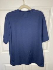 Wrangler Workwear Shirt Mens XLarge Navy Blue Pocket Crew Neck Short Sleeve