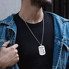 Dog Tag Gifts for Dad Father Dad Gift Idea Stainless Steel with Gift Box