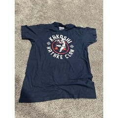 Naruto Shippuden Kakashi Hatake Clan Graphic T-Shirt Navy Blue Ripple Junction M