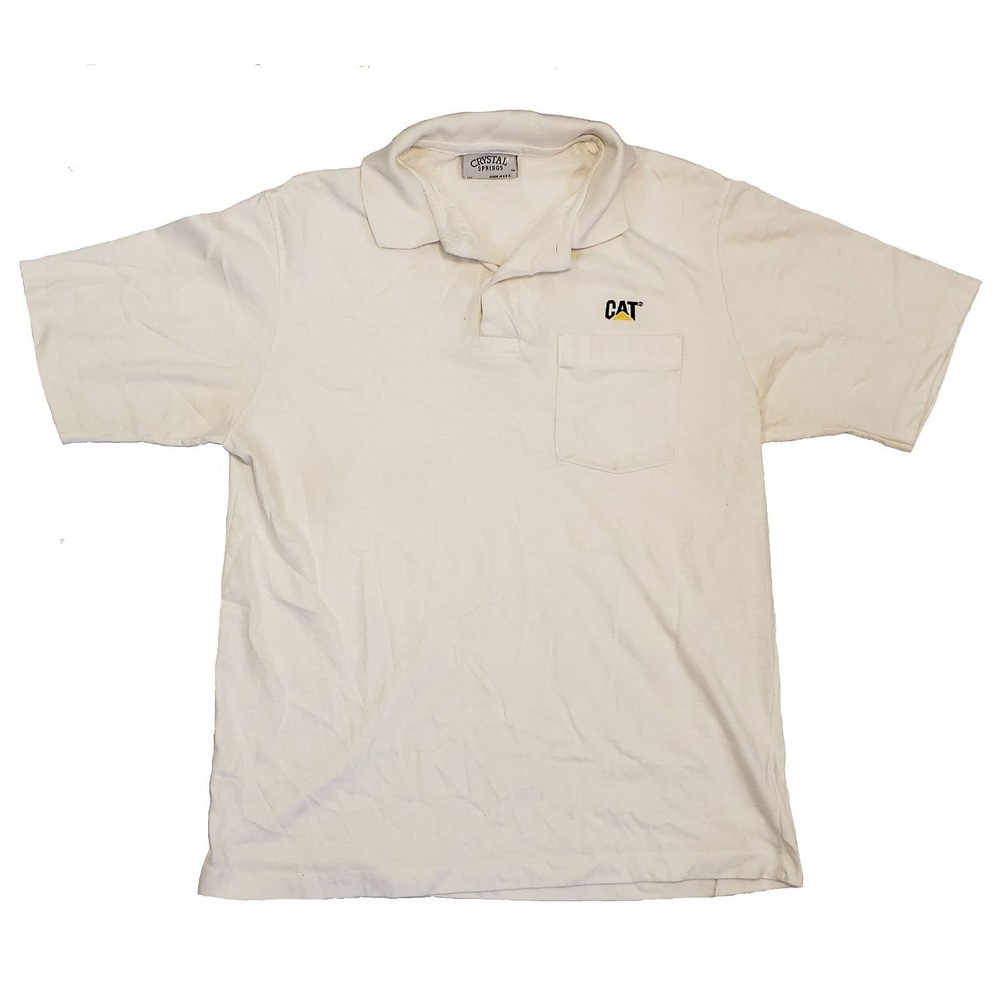 Crystal Springs Pullover Shirt with CAT Logo and Henley Neck – L – FREE SHIPPING