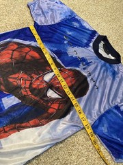 Vtg 2002 Marvel Columbia Spider-Man Movie Promo Blue Polyester Satin T-Shirt