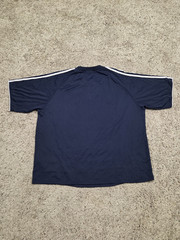 AELFRIC EDEN MEN (NWT) CONTRAST COLOR STRIPE SOCCER JERSEY SHIRT SZ L BLUE/WHITE
