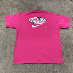 Nike Max90 T-Shirt Men’s Medium Pink Loose Fit Short Sleeve Embroidered