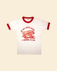 1980s We Will Cruise Again Vintage Ringer T-Shirt Car Culture Screen Stars S