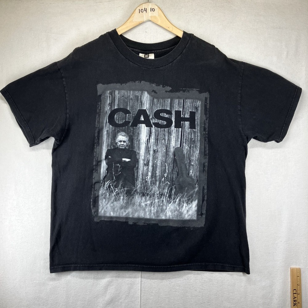 Vintage Johnny Cash Unchained Album 1996 Promo T-Shirt Large Winterland Tag 1996